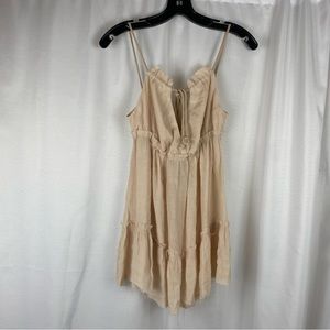 Vintage Melrose & Market Distressed Cream Mini Dress